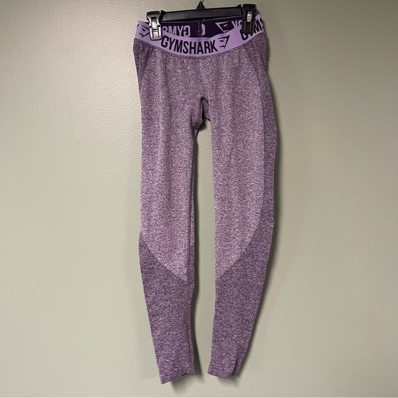 Gymshark Pants - Gymshark Flex Leggings Rich Purple Marl/Soft Lilac